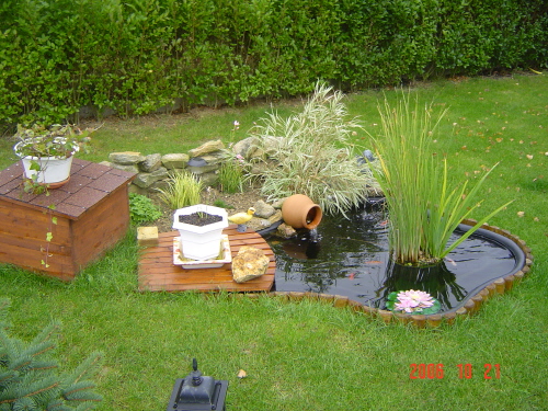 dissimuler le filtre de bassin de jardin